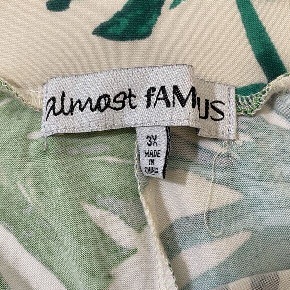 Palm Leaves Mesh Maxi Skirt Sheer Shorts Combo Beach Vacation Plus Size 3X Cover - Picture 4 of 10